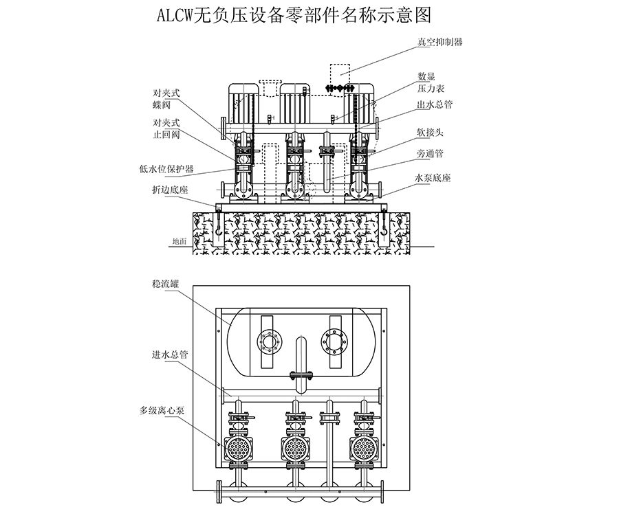 無負壓設(shè)備零部件示意圖